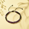 Natural Gemstone & Synthetic Hematite Braided Bead Bracelet for Women BJEW-JB08181-5