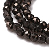 Electroplate Glass Beads Strands GLAA-H021-01A-FP06-4
