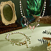 2Pcs 2 Colors Alloy Enamel Butterfly Pendant Double Layer Necklaces for Women NJEW-OC0001-05-4