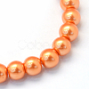 Baking Paint Pearlized Glass Pearl Round Bead Strands X-HY-Q003-4mm-36-2