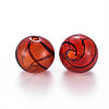 Transparent Handmade Blown Glass Globe Beads GLAA-T012-30A-2