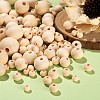 1000Pcs 7 Size Natural Unfinished Wood Beads WOOD-ZZ0001-01-4