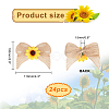 Linen Bowknot Ornament Accessories DIY-WH0430-069-2