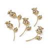 Brass Colorful Cubic Zirconia Pendants KK-E068-VA238-2-4