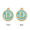 Initial Letter A~Z Alphabet Enamel Charms ENAM-Q437-01-2