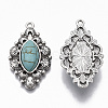 Tibetan Style Alloy Pendants PALLOY-R113-010-RS-2
