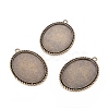 Tibetan Style Zinc Alloy Pendant Cabochon Settings TIBEP-M004-11AB-NR-1