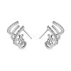 Crystal Rhinestone Claw Stud Earrings JE918A-1