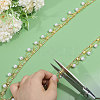 Glass Rhinestone Cup Chains CH-WH0014-01G-3