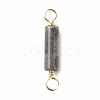 Natural Larvikite Connector Charms PALLOY-JF01454-05-3