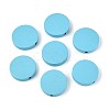 Painted Natural Poplar Wood Beads WOOD-S045-063B-07-1