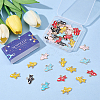 40Pcs 5 Colors Alloy Enamel Pendants ENAM-SC0008-19-6