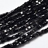 Faceted Cube Glass Beads Strands EGLA-J133-C01-1
