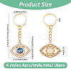 Alloy Rhinestone Keychain KEYC-FH00055-2