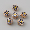 Light Gold Tone Alloy Enamel Beads LS-ENAM-WH0057-43B-2