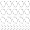 Beebeecraft 20Pcs 2 Style Brass Leverback Earring Findings with Loop DIY-BBC0001-02S-1