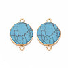 Natural Mixed Stone Connector Charms G-N326-116-2