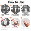 Stainless Steel DIY Nail Art Templates MRMJ-WH0092-097-7