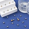20Pcs 2 Colors Brass Ear Nuts KK-YW0004-63-5