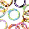14Pcs Spray Painted Alloy Spring Gate Rings FIND-FS0004-58-3