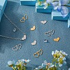 24Pcs 4 Styles Valentine's Day 304 Stainless Steel Connector Charms STAS-DC0011-68-6
