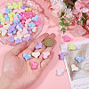 80Pcs 8 Colors Electroplate Opaque Acrylic Beads OACR-CA0001-24-3