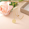 201 Stainless Steel Orthodox Cross Pendant Cable Chain Necklaces for Women FS-WGFDB3C-02-2