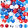 90Pcs 3 Colors Opaque Acrylic Beads SACR-SP0001-14-1