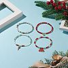 4Pcs 4 Style Natural & Synthetic Mixed Gemstone Stretch Bracelets Set BJEW-JB09212-6