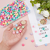 300Pcs Two Tone Opaque Acrylic Beads SACR-UN0001-06-4