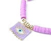 MIYUKI Glass Seed Rectangle Charm Bracelet BJEW-MZ00037-04-2