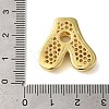 Rack Plating Brass Micro Pave Clear Cubic Zirconia Perdants KK-C067-11G-A-3