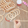 Unfinished Schima Wood Rings for DIY Accessories WOOD-WH0002-65C-3