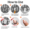 Stainless Steel DIY Nail Art Templates MRMJ-WH0092-084-4