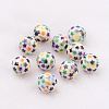 Spray Painted Resin Beads GLAA-F049-A22-1