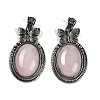 Natural Rose Quartz Pendants G-I370-09AS-06-1