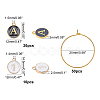 3 Sets 2 Style Alloy Enamel Charms Flat Round with Alphabet & Number ENAM-FH0001-14-7