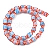 Handmade Millefiori Glass Oval Bead Strands LK-Z001-01B-08-4
