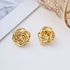 Hollow Rose Brass Stud Earrings YS7218-1-1