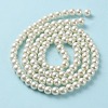 Pearlized Glass Pearl Round Beads Strands X-HY-8D-B02-3