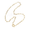 304 Stainless Steel Paperclip Chain Necklaces for Women NJEW-JN06034-01-3