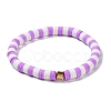 Handmade Polymer Clay Heishi Beads Stretch Bracelets Sets BJEW-JB05902-02-3
