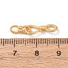 Brass Hook Clasps KK-C157-62G-3