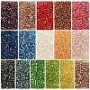 80G 16 Colors Cylinder Seed Beads SEED-YW0003-13-2