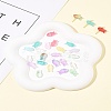 50Pcs Transparent Spray Painted Glass Beads GLAA-FS0002-06D-10