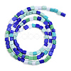 Opaque Spray Painted Glass Bead Strands GLAA-N047-05C-2