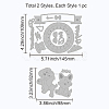 2Pcs 2 Styles Carbon Steel Cutting Dies Stencils DIY-WH0309-657-6