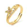 Brass Micro Pave Cubic Zirconia Finger Rings RJEW-H258-13G-4