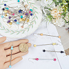 15Pairs 15 Colors Iron & 201 Stainless Steel Dangle Earring Findings EJEW-SC0010-92-3