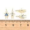 Brass Micro Pave Cubic Zirconia Pendants KK-D339-02G-12-3